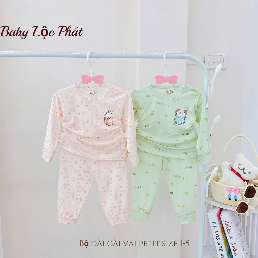 (LPDT 24) Bộ Quần Áo Thun Lạnh Dài Tay Mềm Mịn, Thoải Mái Cho Bé Yêu Từ 5-15kg