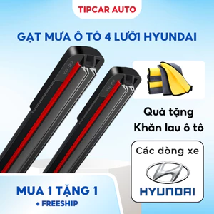 Gạt Mưa Ô Tô 4 Lưỡi Hyundai Elantra Tucson SantaFe Accent i10 i20 Creta Kona Stargazer Venue Getz