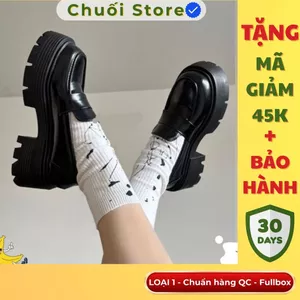 Giày oxford nữ da PU tổng hợp dệt vải đế cao su cổ điển tinh tế quý phải đáng yêu