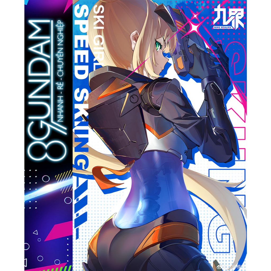 [CÓ SẴN] Mô Hình Lắp Ráp MGSD Freedom Fighter Clear Blue Color (tặng kèm base clear)