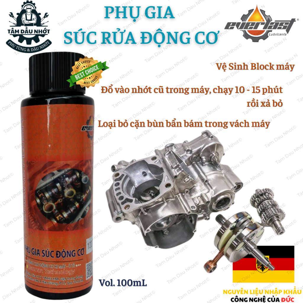 Bộ 3 Phụ Gia Bảo Dưỡng Động Cơ EVERLAST - Nguyên liệu nhập khẩu của ĐỨC