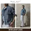 Retro Jeans Jacket - Áo Jean Nam Form Rộng Màu Retro Blue