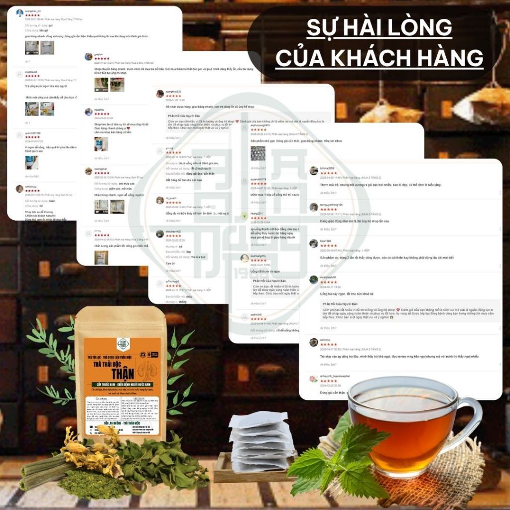 Trà Thải Độc Thận -Bội Lan Đường -V.iêm Thận Tiết Niệu,Sỏi Thận, Phục Hồi chức năng thận -Túi 50 lọc