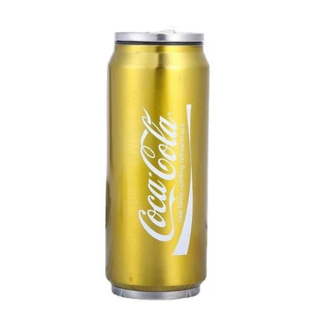 Bình Nước Giữ Nhiệt nóng lạnh hình lon Cocacola  500ml có ống hút. Ly giữ nhiệt bằng inox siêu bền ntt95