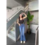 98-100cm Quần Jeans Nữ Lưng Cao Co Giãn Kiểu Lai xoã