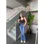 98-100cm Quần Jeans Nữ Lưng Cao Co Giãn Kiểu Lai xoã