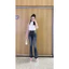98-100cm Quần Jeans Nữ Lưng Cao Co Giãn Kiểu Lai xoã