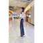 Quần Jeans Nữ Lưng Cao Ống Loe Dài Lai Kiểu Thời Trang