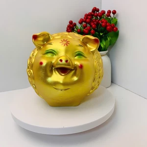 Heo đất tiết kiệm heo hip đồng tiền vàng size nhỏ-lợn đất ống tiết kiệm quà tặng decor