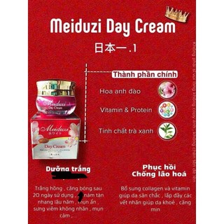 [ Chính Hãng 100% ] Kem ngày MEIDUZI Nhật , Kem Dưỡng Da Meiduzi Dưỡng Trắng Hồng, Hỗ Trợ Xóa Nám Tàn Nhang Ngừa Mụn