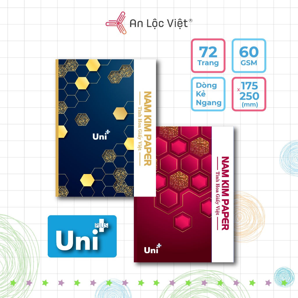 COMBO 10 CUỐN TẬP CAO CẤP] Tập Vở Khổ Lớn 17,5x25,5cm Uni Plus 72