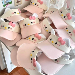 Mũ lưỡi chai nửa đầu cho nữ Hello Kitty đáng yêu