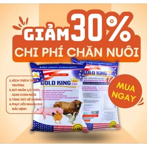5 GÓI LẺ 100G SIÊU VỖ BÉO GOLDKING USA , VỖ BÉO SIÊU TỐC CHO GIA SÚC - GIA CẦM