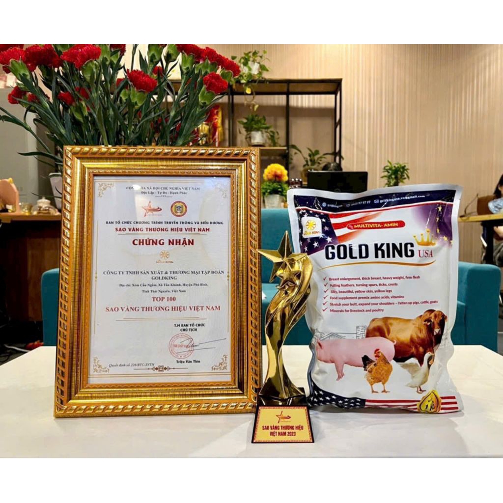 1KG SIÊU VỖ BÉO GOLDKING PIG, VỖ BÉO SIÊU TỐC CHUYÊN DÙNG CHO LỢN