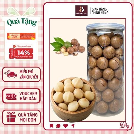 500GR Hạt Macca Nứt Vỏ / Tách Vỏ Úc SIZE VIP LOCAFOOD – Macca Béo Bùi, Giòn Thơm healthy