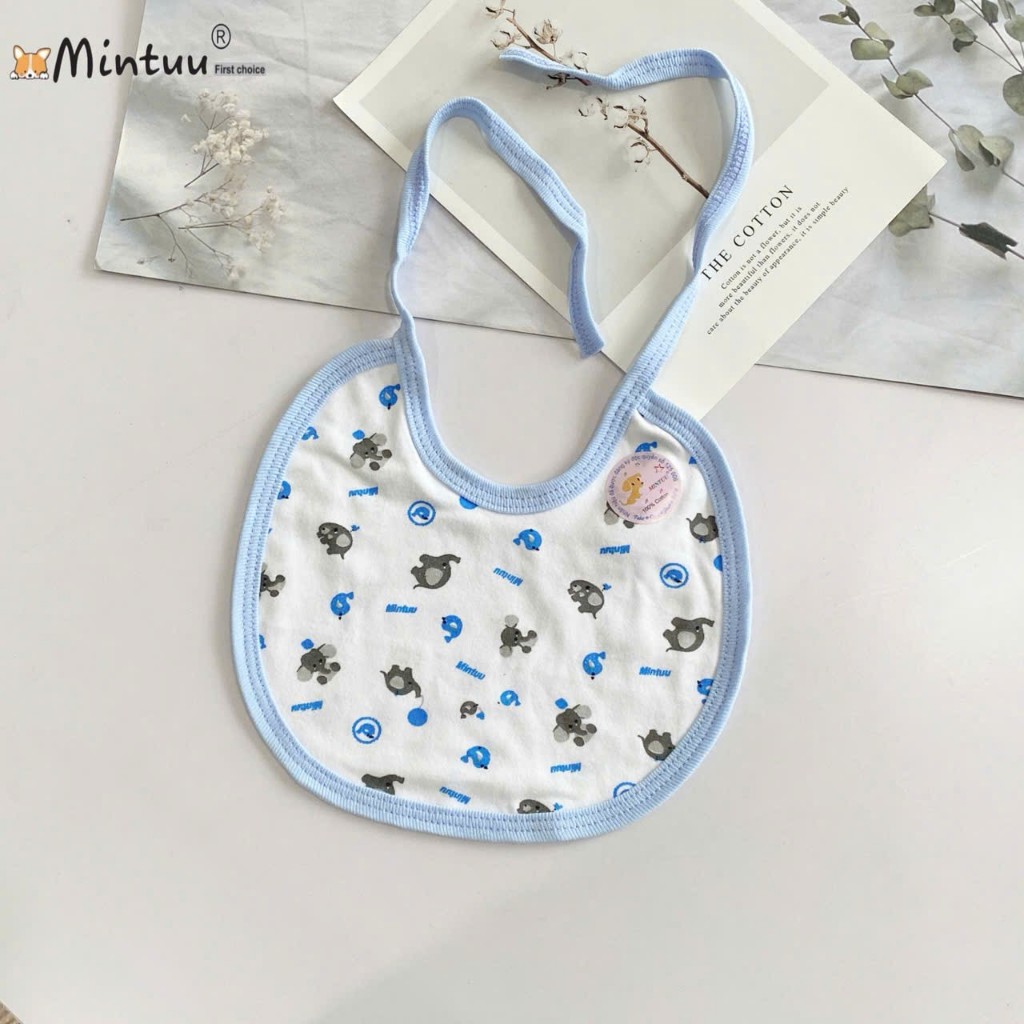 Chi tiết thực tế [Đánh Giá] Yếm Sơ Sinh Cột Dây Mintuu 2191 Cotton 100% Cho Bé Có Tốt Không? chính hãng trên Shopee