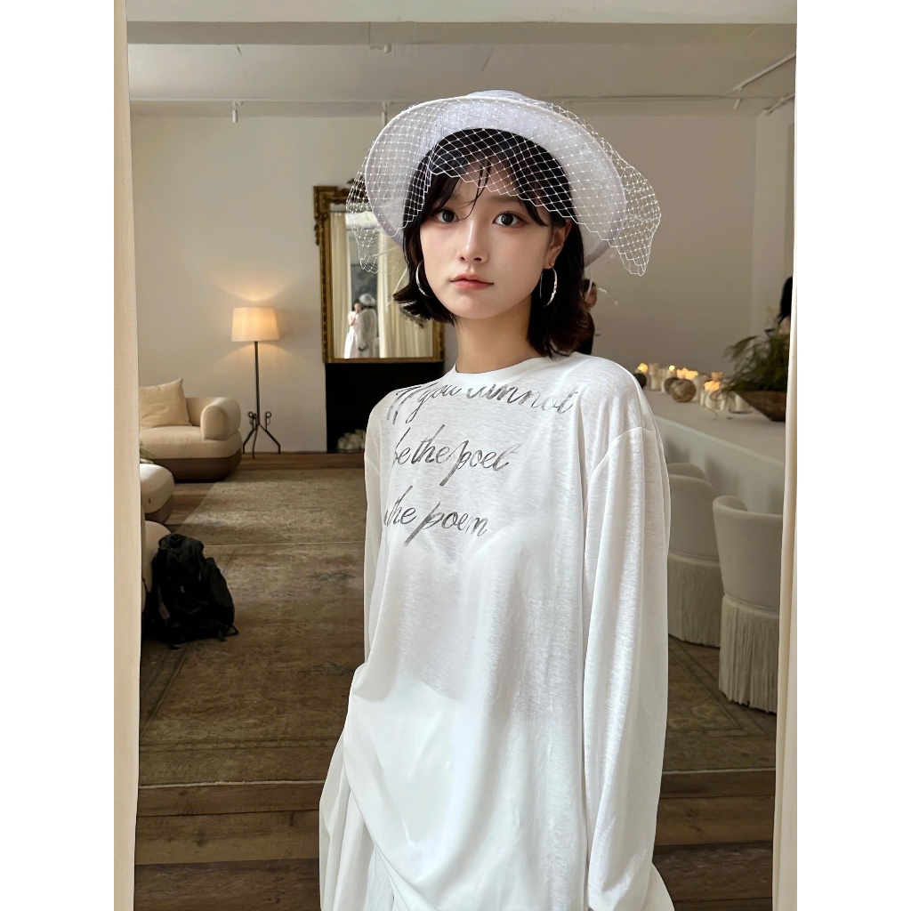 MẪU MỚI Áo thun nữ tay dài Trắng in chữ JULY FASHION, Áo thun dài tay dáng rộng, chất thun xượt mềm mịn, không xù lông