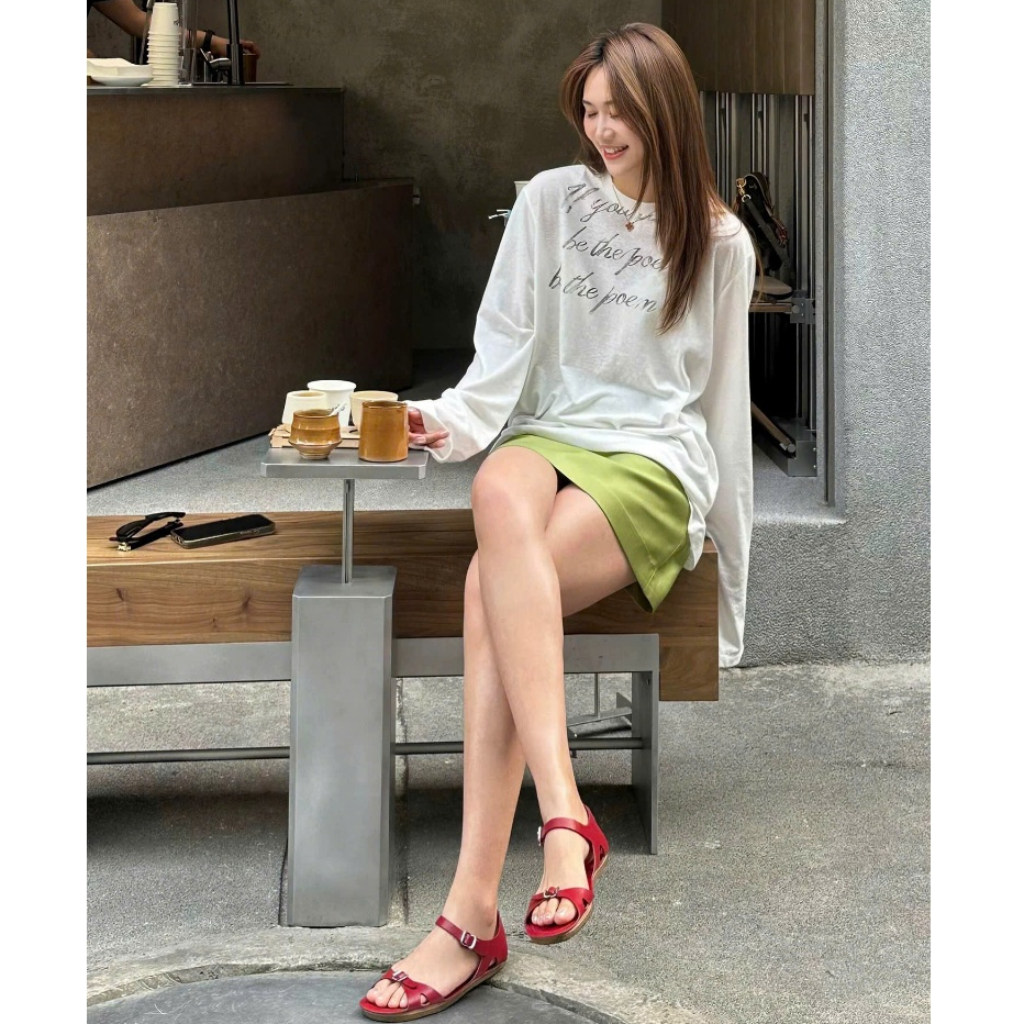 MẪU MỚI Áo thun nữ tay dài Trắng in chữ JULY FASHION, Áo thun dài tay dáng rộng, chất thun xượt mềm mịn, không xù lông