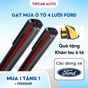 Gạt Mưa Ô Tô 4 Lưỡi Ford Ranger Everest Ecosport Transit Focus Territory Silicon Bền Bỉ Dễ Lắp Đặt
