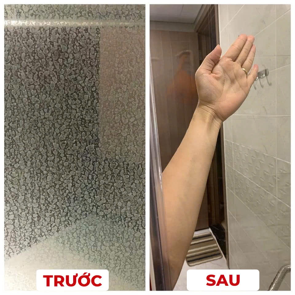 Nước Tẩy Cặn Canxi CLEAN - Sạch Bóng Vòi Sen, Vách Kính Chỉ Sau 3 Phút (An Toàn, Không Ăn Mòn Inox).