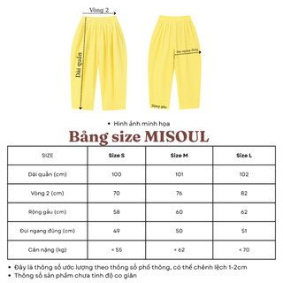 Quần Gió Xếp Ly MiSoul Dáng rộng Cạp Chun Bigsize, Quần Dài Vải Dù Có Túi Bên Sườn Cá Tính 447