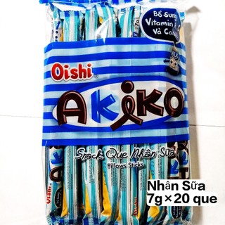 Sỉ 1 Thùng Snack Que Oishi Akiko đủ vị (Hoặc tự Mix) Thùng 10 Bịt × 20 Que, Trọng lượng 140g(Lưu ý: Vị Dâu 10 que)