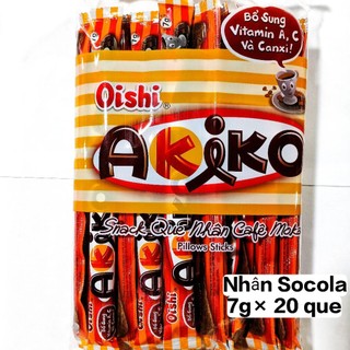 Sỉ 1 Thùng Snack Que Oishi Akiko đủ vị (Hoặc tự Mix) Thùng 10 Bịt × 20 Que, Trọng lượng 140g(Lưu ý: Vị Dâu 10 que)