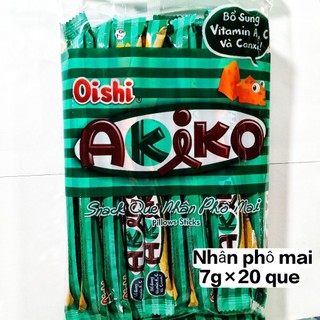 Sỉ 1 Thùng Snack Que Oishi Akiko đủ vị (Hoặc tự Mix) Thùng 10 Bịt × 20 Que, Trọng lượng 140g(Lưu ý: Vị Dâu 10 que)