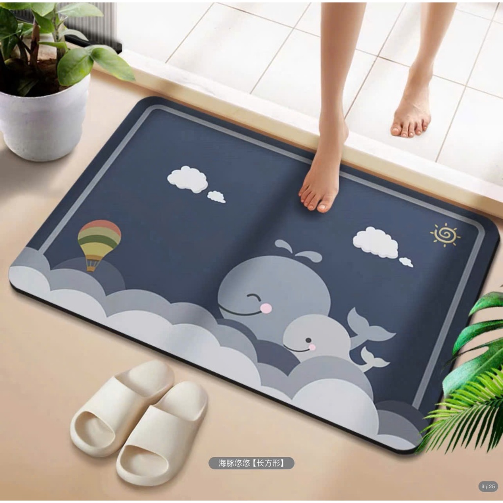 Thảm nhà tắm chất silicon siêu thấm hút nước siêu nhanh, vệ sinh dễ dàng, cao cấp - Timibedding | Shopee Việt Nam