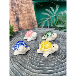 Rùa Gốm Tráng Men  Nhiều Màu - Trang Trí Tiểu Cảnh - Sân Vườn - Gốm Lái Thiêu - Men Ngọc Chuẩn