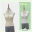Áo kiểu cổ yếm ren hoa MCA cổ buộc dây dáng ôm A51365