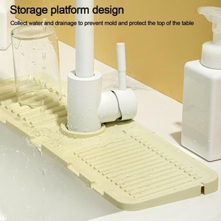 Thảm lót bồn rửa chén silicone 100%, tấm lót bồn rửa bát dày, gắn vòi nước bồn rửa thoát nước chống thấm, chống ố - TH