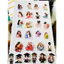 set 50 chibi banner cô gái, chibi banner tốt nghiệp in 2 mặt size lớn 10-13cm