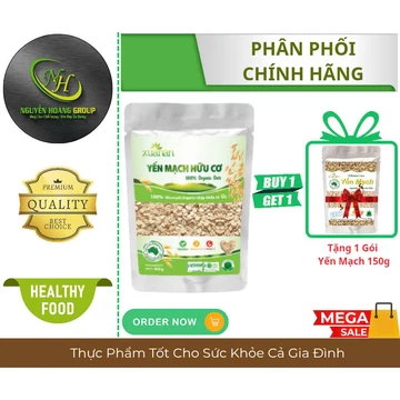 XUÂN AN - Yến Mạch Hữu Cơ ( Oganic) Gói 400g ( Tặng Kèm 1 gói Yến Mạch 150g)