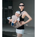 Địu khí hình chữ Y cho trẻ em giảm áp lực, thoáng khí dùng 4 mùa chính hãng Bebebus / Y Free+ Baby Hip Seat Carrier — ảnh 6