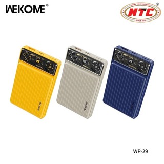 Pin dự phòng không dây Wekome WP-29 10000mAh Sạc Wireless 15W / USB-A QC3.0 22.5W / TypeC PD 20W - Hàng Chính Hãng