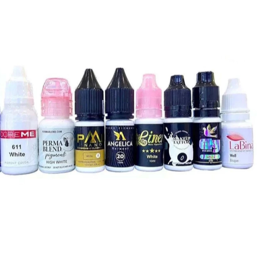 Mực phun xăm màu trắng chính hãng tại dụng cụ phun xăm Hoàng Anh
