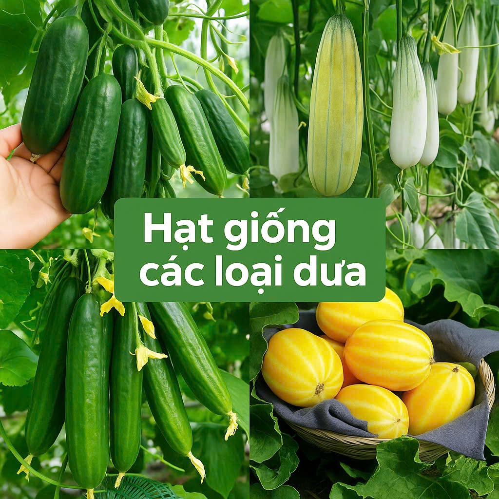 Hạt Giống Dưa Chuột – Dưa Leo Đủ Loại – Dễ Trồng, Quả Sai, Giòn Ngọt Mát