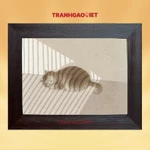 Tranh Gạo Màu Bé Mèo Dưới Ánh Nắng | Tranh Treo Tường - Tranh Thủ Công - Tranh Gạo Động Vật - Kích thước 33x43cm — ảnh 1