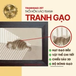 Tranh Gạo Màu Bé Mèo Dưới Ánh Nắng | Tranh Treo Tường - Tranh Thủ Công - Tranh Gạo Động Vật - Kích thước 33x43cm — ảnh 4