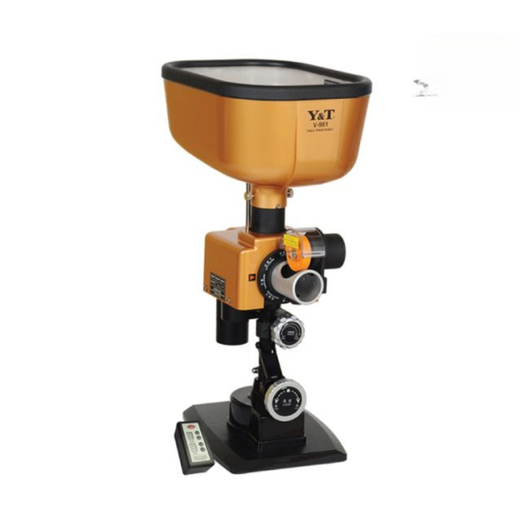 Máy bắn bóng bàn Y&T V-981 giá rẻ BAO GỒM LƯỚI THU BÓNG, bảo hành 1 năm