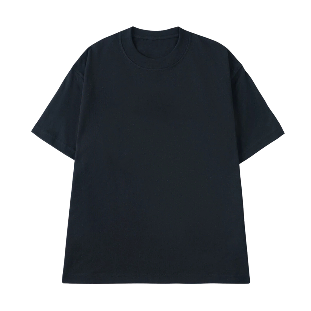 Áo Thun Trơn Đen Trắng Form Rộng Dành Cho Nam Nữ Cotton 250gsm In Theo Yêu Cầu