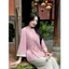 PPN17 Set đồ lam lễ chùa nữ cách tân vải gấm cổ tàu cách điệu thêu giọt lệ cực xinh