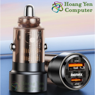 Tẩu Sạc Ô Tô Remax RCC360 75W 2 cổng ( USB & TypeC ) PD + QC - BH 12 Tháng - Hoàng Yến Computer
