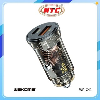 Cốc sạc ô tô / xe hơi Wekome WP-C41 hỗ trợ USB-A QC3.0 18W và TypeC PD 30W (Đen) - Nhất Tín Computer