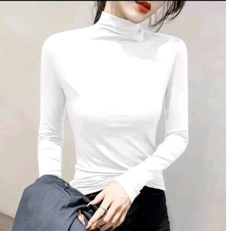 ÁO GIỮ NHIỆT NỮ DÀI TAY  CỔ BA PHÂN FREE SIZE 40-60KG