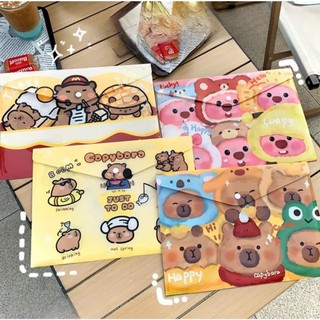 MEOWU Bìa sơmi, Bìa đựng hồ sơ có nút bấm khổ A4 chống nước hình Cappy Loppy Sanrio Chiikawa Mikko Cinamol Kuromi Krisby
