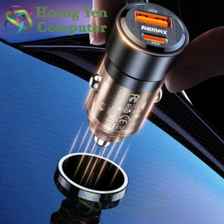Tẩu Sạc Ô Tô Remax RCC360 75W 2 cổng ( USB & TypeC ) PD + QC - BH 12 Tháng - Hoàng Yến Computer