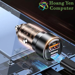 Tẩu Sạc Ô Tô Remax RCC360 75W 2 cổng ( USB & TypeC ) PD + QC - BH 12 Tháng - Hoàng Yến Computer