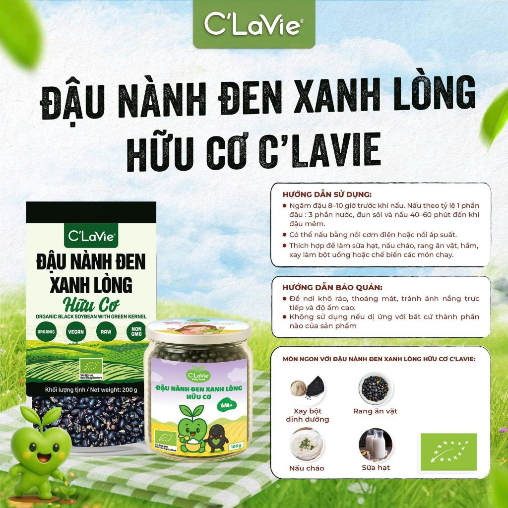 Đậu nành hữu cơ C'LaVie Organic Soybeans